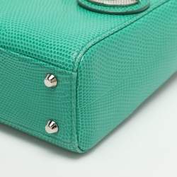 Pre Owned حقيبة يد ديور ميني ليدي ديور جلد لامع أسود