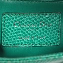 Pre Owned حقيبة يد ديور ميني ليدي ديور جلد لامع أسود