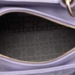 مملوكة مسبقًا حقيبة ديور ليدي أرجوانية جلد خروف ميديوم كاناج