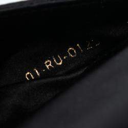 Pre Owned Dior Black Mini Satin Crystal Embellished Saddle Bag