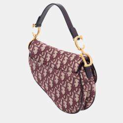 مملوكة مسبقًا Dior Red Mini Oblique Canvas Saddle Bag