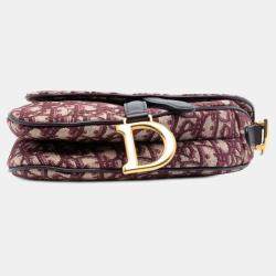 مملوكة مسبقًا Dior Red Mini Oblique Canvas Saddle Bag