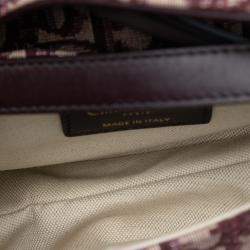 مملوكة مسبقًا Dior Red Mini Oblique Canvas Saddle Bag