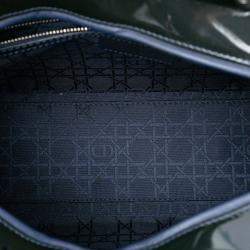 Pre Owned حقيبة ديور ليدي ديور كاناج براءات زرقاء كبيرة