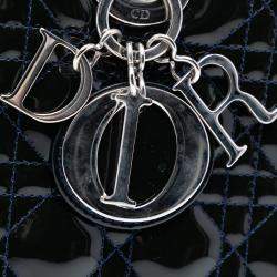 Pre Owned حقيبة ديور ليدي ديور كاناج براءات زرقاء كبيرة