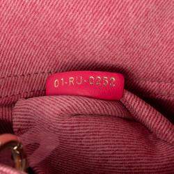 Pre Owned Dior Pink Medium Denim Macrocannage Lady D Joy