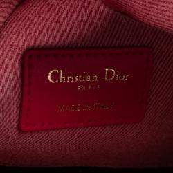 Pre Owned Dior Pink Medium Denim Macrocannage Lady D Joy