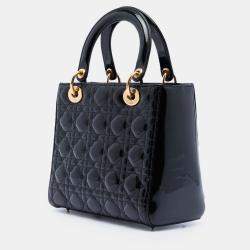 Pre Owned حقيبة ديور ليدي ديور كاناج أسود براءة متوسطة