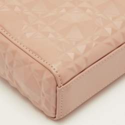 Pre Owned Dior Lady D-Joy Medium Rose Beige Diamond Cannage Leather Tote