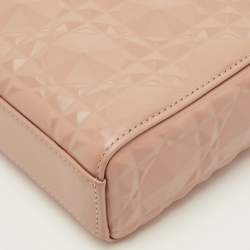 Pre Owned Dior Lady D-Joy Medium Rose Beige Diamond Cannage Leather Tote