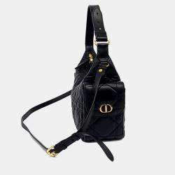 Pre Owned Dior Black Leather D-Dream Medium Bag