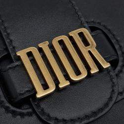 مملوكة مسبقًا حقيبة سرج دفاع ديور جلد أسود