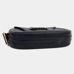 مملوكة مسبقًا حقيبة سرج دفاع ديور جلد أسود