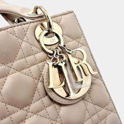 Pre Owned حقيبة ديور لايدي جلد بيج كاناج صغيرة