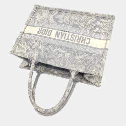 Pre Owned حقيبة كتاب قماش رمادي ديور 36