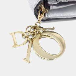 مملوكة مسبقًا حقيبة ديور كروس بودي سلسلة طويل جلد فضي