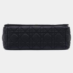 Pre Owned Dior Black Leather Cannage Caro Bag Medium
