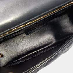 Pre Owned Dior Black Leather Cannage Caro Bag Medium