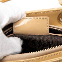 Pre Owned Dior Brown Medium Patent Cannage Lady Dior