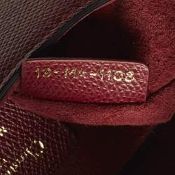 Pre Owned Dior Saddle Mini Burgundy Leather Bag