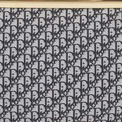 Pre Owned Dior Black/Grey Diorissimo Canvas Vintage Frame Clutch