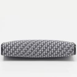 Pre Owned Dior Black/Grey Diorissimo Canvas Vintage Frame Clutch