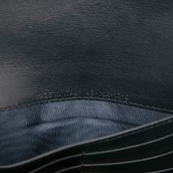 Pre Owned Dior Blue Oblique Canvas Saddle Wallet On Chain