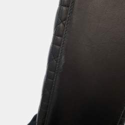 Pre Owned حقيبة يد ديور ليدي ديور 2 بطرق جلد أسود متوسطة الحجم