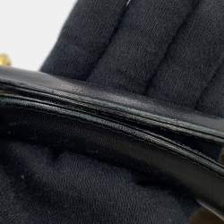 Pre Owned حقيبة يد ديور ليدي ديور 2 بطرق جلد أسود متوسطة الحجم