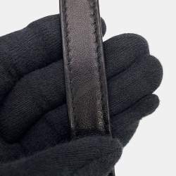 Pre Owned حقيبة يد ديور ليدي ديور 2 بطرق جلد أسود متوسطة الحجم