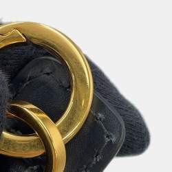 مملوكة مسبقًا حقيبة ظهر ديور أوبليك قماش جلد كحلي/بيج صغيرة