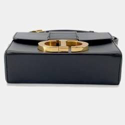 مملوكة مسبقًا Dior 30 Montaigne Montaigne Shoulder Bag Black Leather
