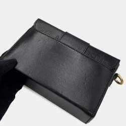 مملوكة مسبقًا Dior 30 Montaigne Montaigne Shoulder Bag Black Leather