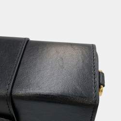 مملوكة مسبقًا Dior 30 Montaigne Montaigne Shoulder Bag Black Leather