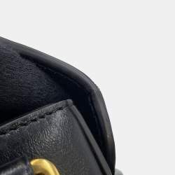 مملوكة مسبقًا Dior 30 Montaigne Montaigne Shoulder Bag Black Leather