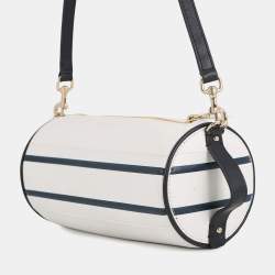 مملوكة مسبقًا Dior Vibe Shoulder Bag White/Navy Leather