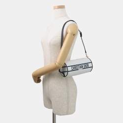 مملوكة مسبقًا Dior Vibe Shoulder Bag White/Navy Leather