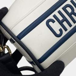 مملوكة مسبقًا Dior Vibe Shoulder Bag White/Navy Leather