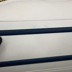 مملوكة مسبقًا Dior Vibe Shoulder Bag White/Navy Leather