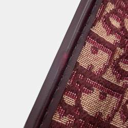 مملوكة مسبقًا Dior Oblique Montaigne Shoulder Bag Bordeaux Canvas Leather