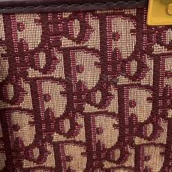 مملوكة مسبقًا Dior Oblique Montaigne Shoulder Bag Bordeaux Canvas Leather