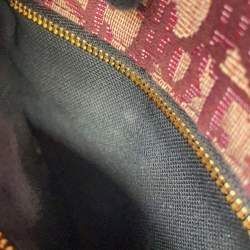 مملوكة مسبقًا Dior Oblique Montaigne Shoulder Bag Bordeaux Canvas Leather
