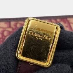 مملوكة مسبقًا Dior Oblique Montaigne Shoulder Bag Bordeaux Canvas Leather