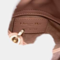 Pre Owned Dior Brown Micro Lambskin Cannage Lady Dior