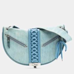 مملوكة مسبقًا Dior Blue Denim Admit It Flap