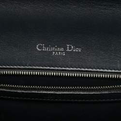 Pre Owned حقيبة كتف ديور ديوراما جلد براءة اختراع تصميم ميكروكاناج ف ضية متوسطة