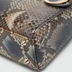Pre Owned Dior Lady Dior Small Multicolor Python Tote