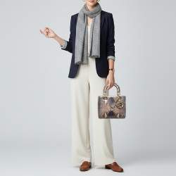 Pre Owned Dior Lady Dior Small Multicolor Python Tote