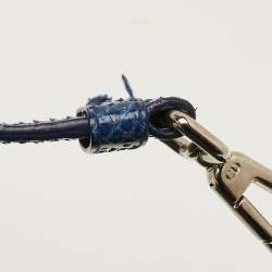 Pre Owned Dior Be Dior Mini Blue Python Top Handle Bag