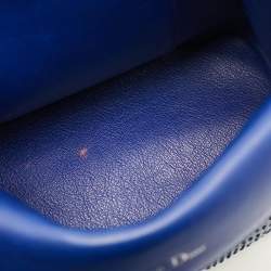 Pre Owned Dior Be Dior Mini Blue Python Top Handle Bag